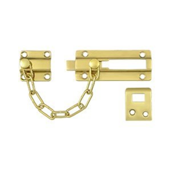 Deltana Polished Brass Solid Brass 7 Chain Door Bolt, 10PK CDG35U3-XCP10